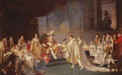 Die Verlobung von Prinz Jerome Bonaparte und Prinzessin Catharina Frederica von Württemberg, in Paris, 22. August 1807